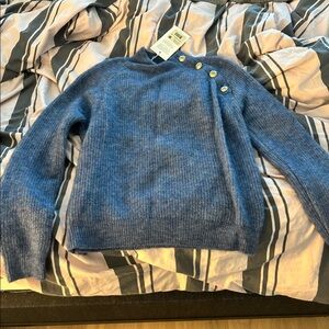 Sezane wool sweater in blue, BN with tags